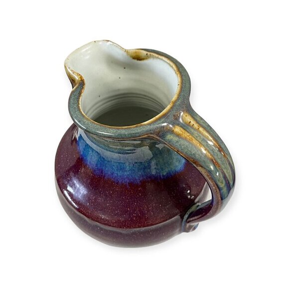 Old Studio Pottery Pitcher Glazed Large Artisan Handmade Wheel Thrown Art - Picture 10 of 11